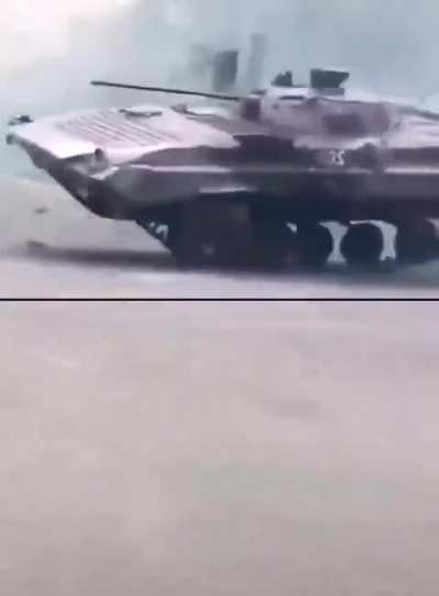 Reportedly footage of Ukrainian armor entering a town in Kursk Oblast in the past day or so. Music from source