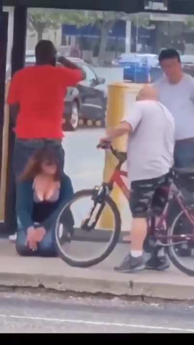 Trashy bus stop