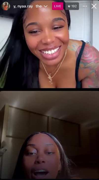 (@the<wbr>realm<wbr>skay) Twerking with a friend on IG Live 8/18/24