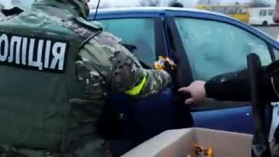 In honor of National Police Day - Ukrainian police officers sang the National Anthem at Romaniv bridge that Russians bombed.