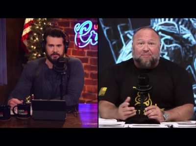 Alex Jones on Crowder show: I didn’t know Nick Fluentes was a nazi, but I still respect him! Btw this Hitler stuff is pretty homoerotic 🥵