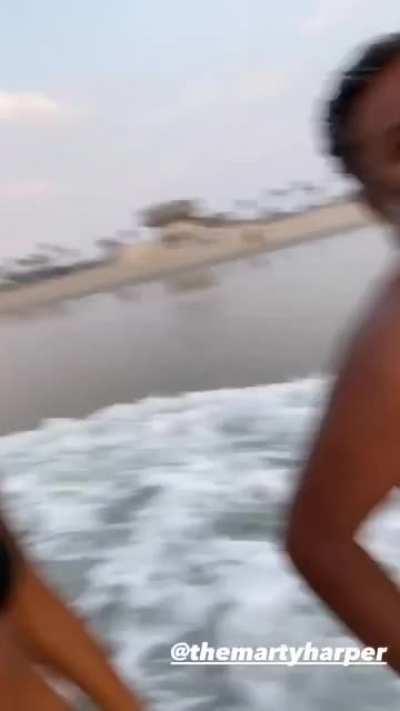 At the beach with Marty