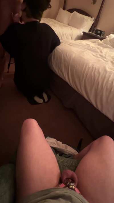 Did anyone think he wouldn’t fit into flat chastity?