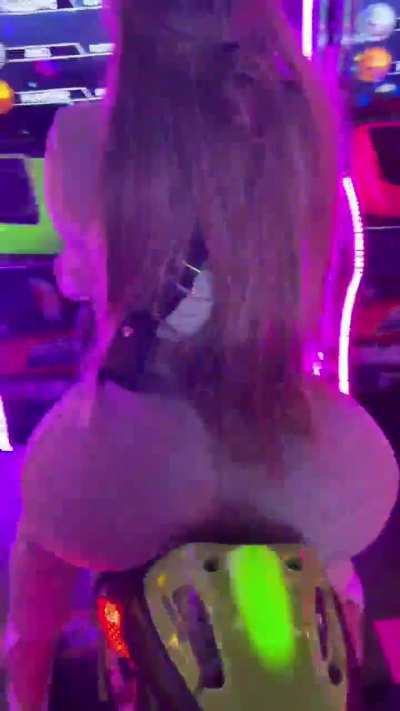 Riding at the arcade