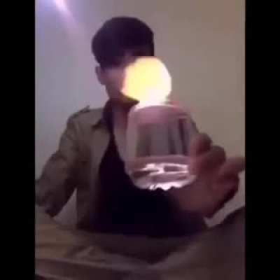 When you accidentally light your dick on fire to score internet points