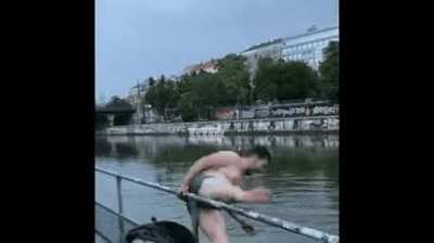 There was an attempt To smoothly get in the water