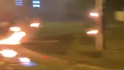 Rioter accidentally sets himself on fire - Northern Ireland