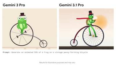 Animated SVG Comparison between Gemini 3 and 3.1
