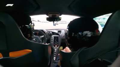 Emily a enjoying the hot lap around Silverstone during the F1 Grand Prix | July 2024 