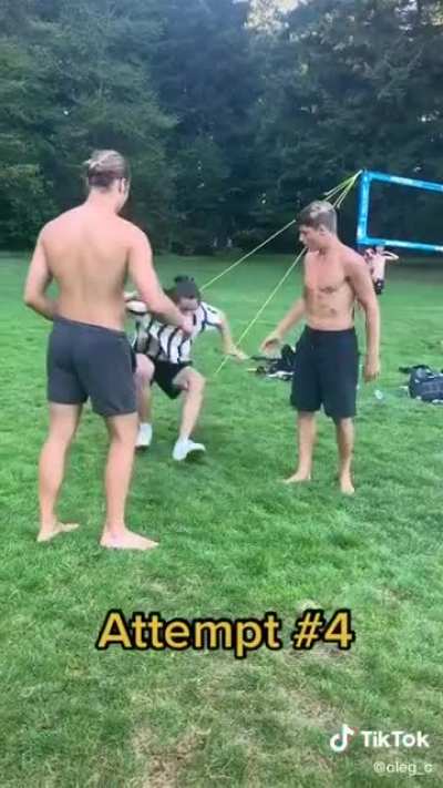 Teaching a friend how to back flip