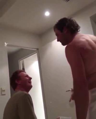 If that was him punching through the door at the end… He got up SO fast