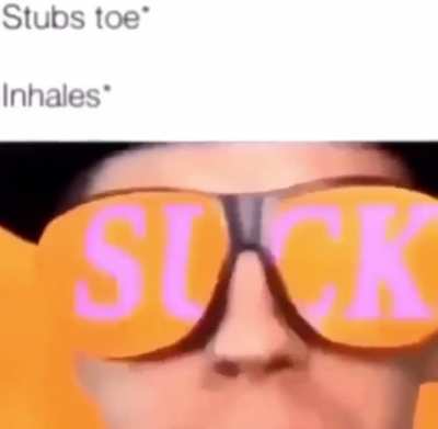 Inhales*