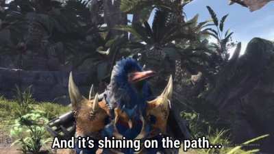 What it looks like when a Master Rank comes to help a newbie hunter