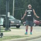 A guy dancing just to make others happy, you don’t see this all the time!