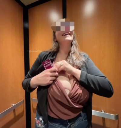 Just imagine hopping on the elevator and my tits are out waiting for you