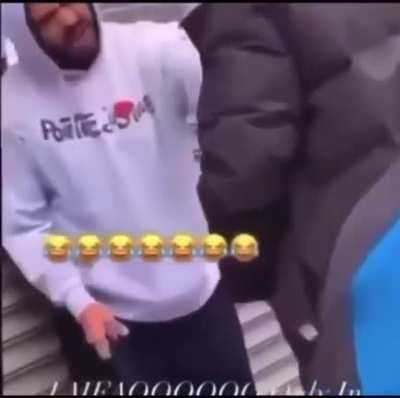 Nigga kept mushing his face into the gate