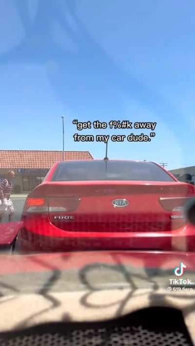cop watches woman almost get car jacked in broad fucking daylight , doesnt do shit and even lets the perp get away . this shit blew my mind, what the fuck is happening