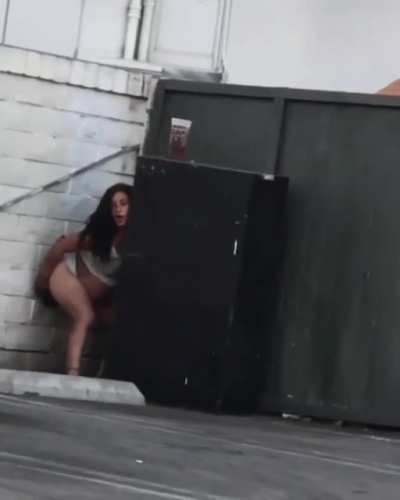Found a homeless chick getting it