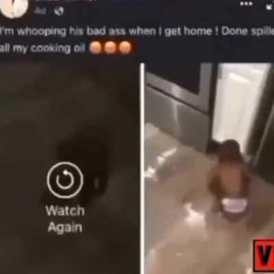 he done spilled: dnamn ckokking oil