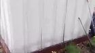 Drunk man trespassing gets hosed