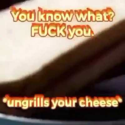 YOU KNOW WHAT FUCK YOU *UNGRILLS YOUR CHEESE*