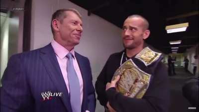 CM Punk’s face changing after seeing Mr. McMahon