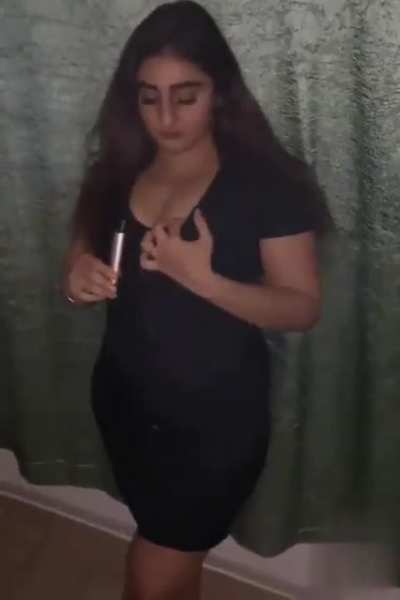 pakistani girl smoking and striptease