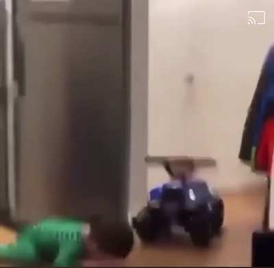 Guy just dove right into the floor