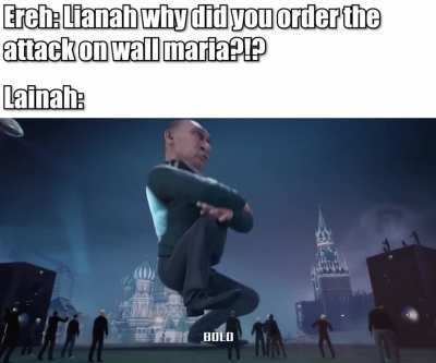 Making a shitpost everyday in a row till Attack on Titan Season 4: The Final Season part 3: The final Arc Part 2 comes out day 16: Lainah's cold