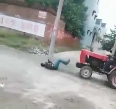 Tractor riding.