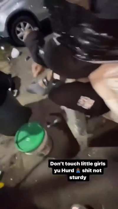 Man gets taped to a pole after being accused for allegedly touching minors.. 😭