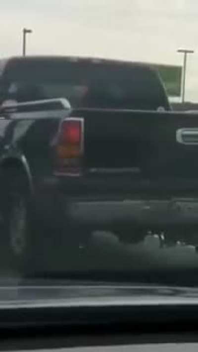 Looks like the Gas Station Gave Him a Parting Gift.