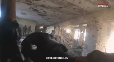 RU POV: Combat work of the soldiers of the 150th motorized rifle division of the Southern Military District in the ruins of Maryinka.
