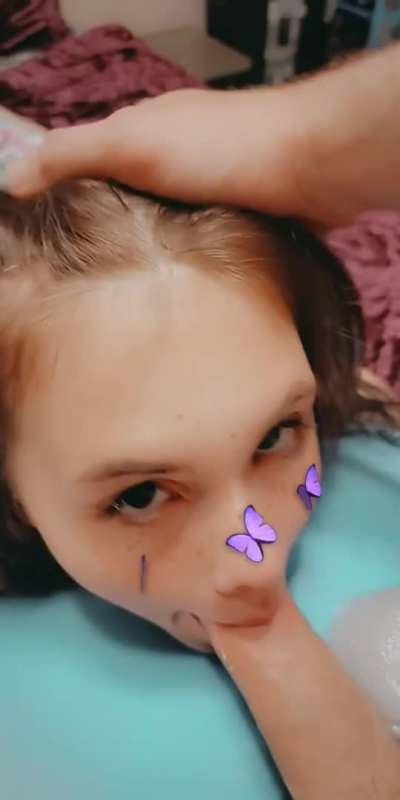 Daddy using my little face on top of my narwhal stuffy :D [18 years old OC]