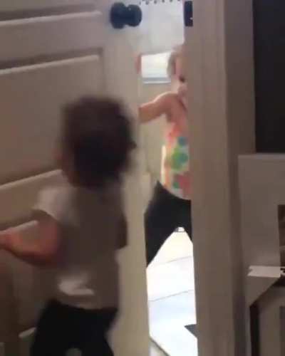 She looked in the other kids eyes.