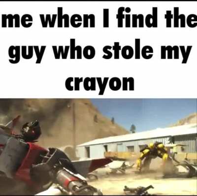 Now I have to use the white crayon