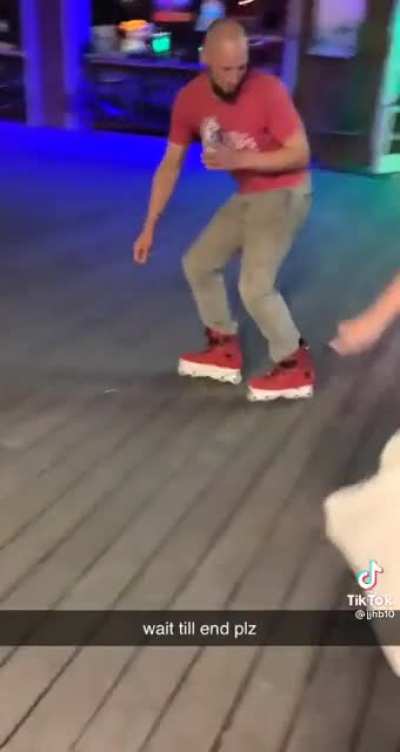 On the skates