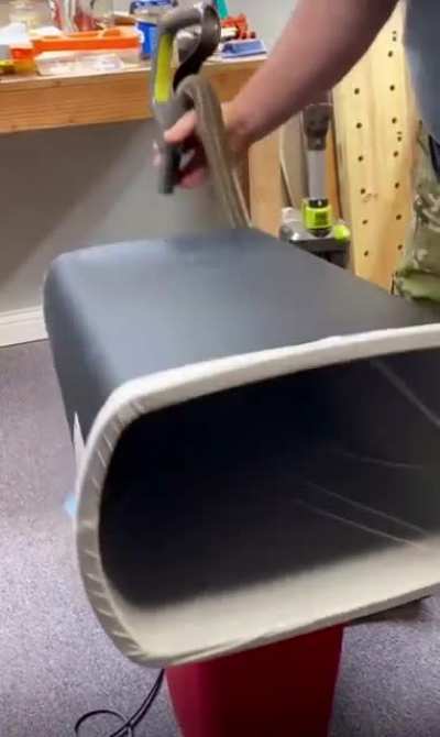 A trash bag efficiently used