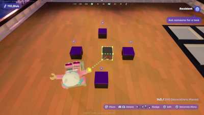 Cant nudge items in brick life