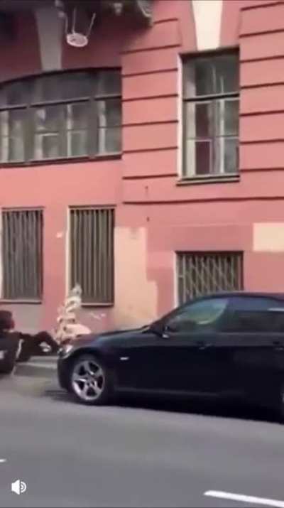 Falling off a balcony