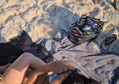 At the beach