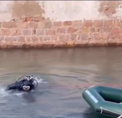Going for a dip in the water