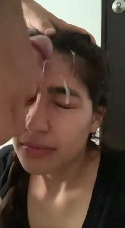Amateur cumshot facial