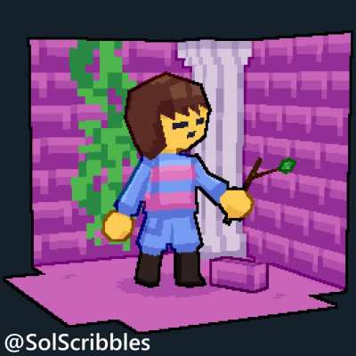 I made a low-poly Frisk!