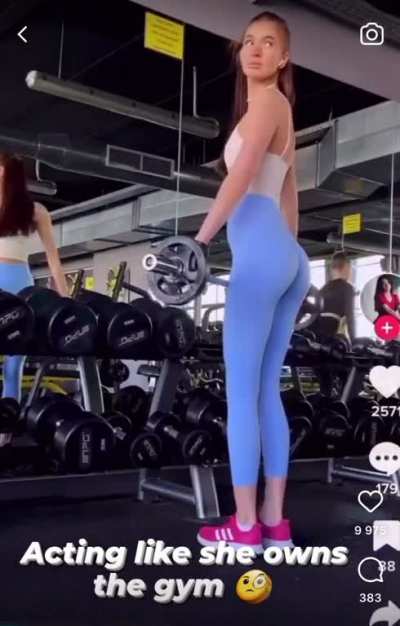 She owns the gym.