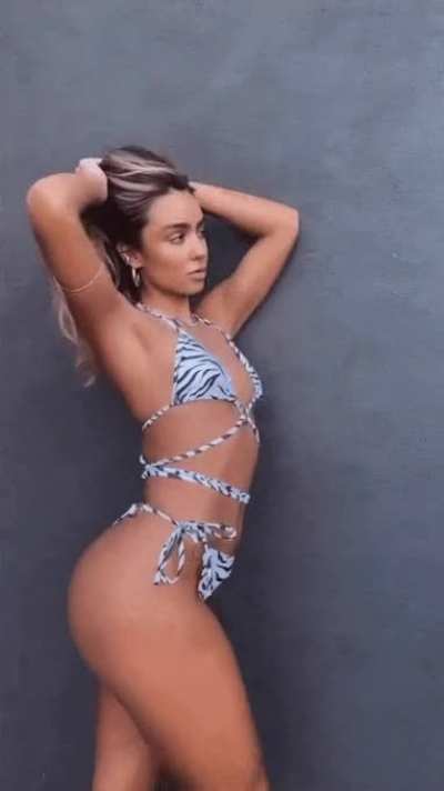 flawless in zebra bikini