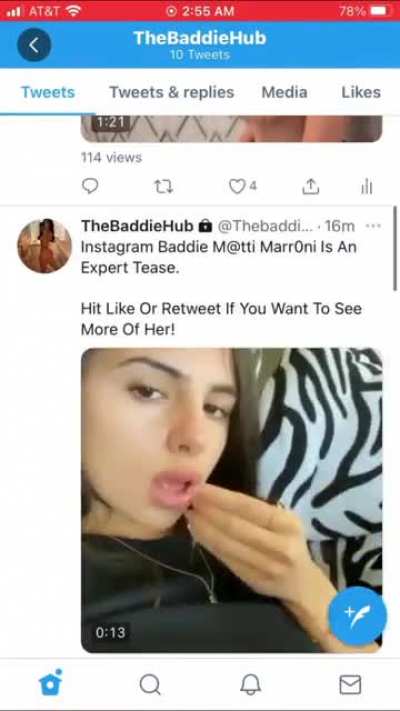 Instagram Baddie M@tti Marr0ni Loves Playing In The Shower! Twitt<wbr>er:@t<wbr>hebad<wbr>diehu<wbr>b