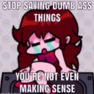 shut up you're ruining his flow