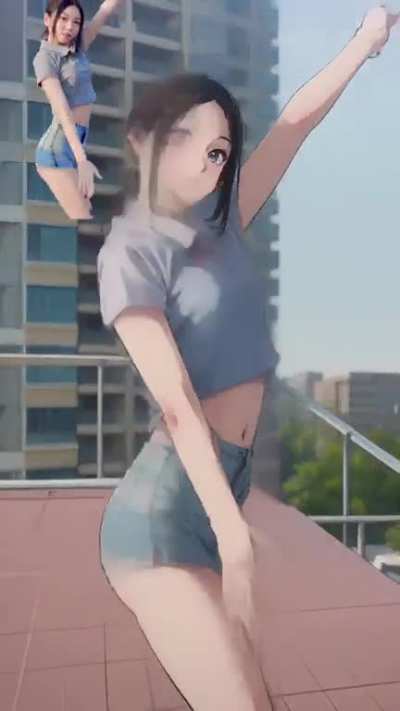 Someone transforming real person dancing to animation using stable diffusion and multiControlNet