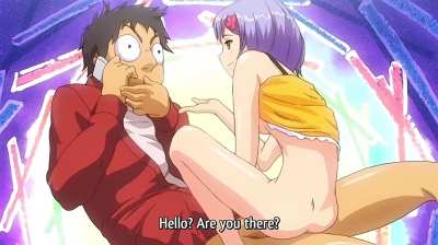 Sneaky hentai sex while on live webcam and phone
